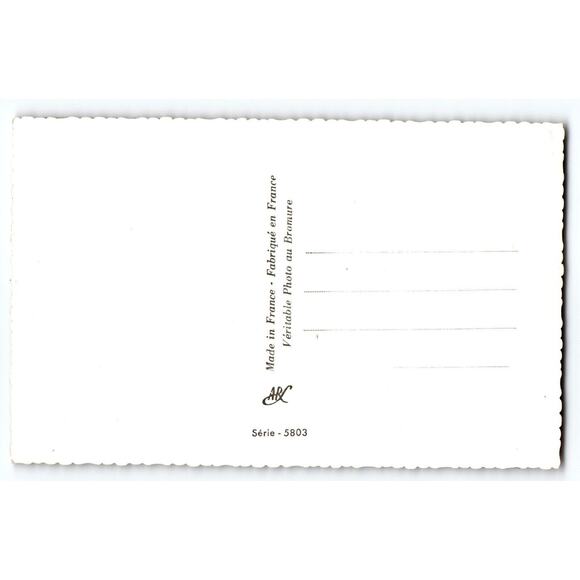 Santa Claus Christmas Postcard Old World France Gel Church Toy Car Dolls Train - Picture 2 of 2